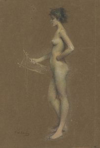 Sappho, 1893-94 (pastelli ruskealle paperille)